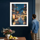 Tokyo Tea House Canvas Wall Art — Japan Rainy Night Street by MyGreatCanvas | Canvas Wall Art Prints | Photo Prints & Wall Decor