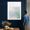 Surfers on Waves Canvas Wall Art, Aerial Ocean Photography by MyGreatCanvas | Canvas Wall Art Prints | Photo Prints & Wall Decor