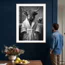 Funny Bathroom Wall Art Canvas Print, Highland Cow in by MyGreatCanvas | Canvas Wall Art Prints | Photo Prints & Wall Decor