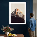 Golden Peak Mountain Wall Art Canvas Print, Minimal Alpine by MyGreatCanvas | Canvas Wall Art Prints | Photo Prints & Wall Decor