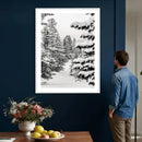 Winter Pine Forest Wall Art Canvas Print, Minimal Winter by MyGreatCanvas | Canvas Wall Art Prints | Photo Prints & Wall Decor