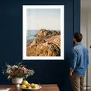 Rocky Coastline Wall Art Canvas Print, Minimal Coastal by MyGreatCanvas | Canvas Wall Art Prints | Photo Prints & Wall Decor