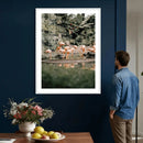 Flamingo Wall Art Canvas Print, Tropical Wildlife Scene by MyGreatCanvas | Canvas Wall Art Prints | Photo Prints & Wall Decor