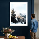 Snowy Mountain Forest Wall Art Canvas Print, Winter Pine by MyGreatCanvas | Canvas Wall Art Prints | Photo Prints & Wall Decor