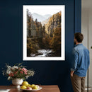 Autumn Forest Mountain Wall Art Canvas Print, Nature by MyGreatCanvas | Canvas Wall Art Prints | Photo Prints & Wall Decor