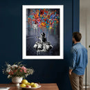 Banksy Inspired Boy Swing Wall Art Canvas Print by MyGreatCanvas | Canvas Wall Art Prints | Photo Prints & Wall Decor