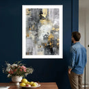 Gray Gold Abstract Wall Art Canvas Print, Textured Modern by MyGreatCanvas | Canvas Wall Art Prints | Photo Prints & Wall Decor