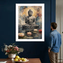 Serene Buddha with Lotus Flowers | Tranquil Meditation Art | by MyGreatCanvas | Canvas Wall Art Prints | Photo Prints & Wall Decor
