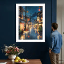 Tokyo Tea House Canvas Wall Art — Japan Rainy Night Street by MyGreatCanvas | Canvas Wall Art Prints | Photo Prints & Wall Decor