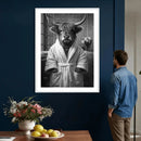 Funny Bathroom Wall Art Canvas Print, Highland Cow in by MyGreatCanvas | Canvas Wall Art Prints | Photo Prints & Wall Decor