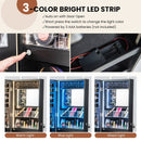 Wall Mounted Jewelry Cabinet with 3-Color Lights by LJGDeals