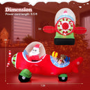 7.2 Feet Christmas Inflatables Airplane with Gift Boxes and Built-in LED Lights by LJGDeals