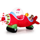 7.2 Feet Christmas Inflatables Airplane with Gift Boxes and Built-in LED Lights by LJGDeals