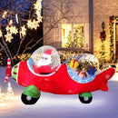 7.2 Feet Christmas Inflatables Airplane with Gift Boxes and Built-in LED Lights by LJGDeals