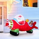 7.2 Feet Christmas Inflatables Airplane with Gift Boxes and Built-in LED Lights by LJGDeals