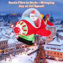 7.2 Feet Christmas Inflatables Airplane with Gift Boxes and Built-in LED Lights by LJGDeals