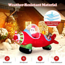 7.2 Feet Christmas Inflatables Airplane with Gift Boxes and Built-in LED Lights by LJGDeals