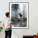 Abstract Moose Wall Art Canvas Print – Wildlife Nature by MyGreatCanvas | Canvas Wall Art Prints | Photo Prints & Wall Decor