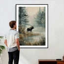 Watercolor Abstract Moose Wall Art Canvas Print – Wildlife by MyGreatCanvas | Canvas Wall Art Prints | Photo Prints & Wall Decor
