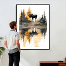 Abstract Moose Forest Wall Art Canvas Print – Wildlife by MyGreatCanvas | Canvas Wall Art Prints | Photo Prints & Wall Decor
