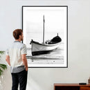 Minimal Boat Wall Art Canvas Print – Black and White Coastal by MyGreatCanvas | Canvas Wall Art Prints | Photo Prints & Wall Decor