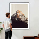 Golden Peak Mountain Wall Art Canvas Print, Minimal Alpine by MyGreatCanvas | Canvas Wall Art Prints | Photo Prints & Wall Decor