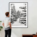 Winter Pine Forest Wall Art Canvas Print, Minimal Winter by MyGreatCanvas | Canvas Wall Art Prints | Photo Prints & Wall Decor