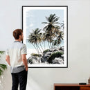 Tropical Trees Beach Wall Art Canvas Print, Coastal Ocean by MyGreatCanvas | Canvas Wall Art Prints | Photo Prints & Wall Decor