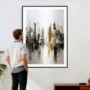 Abstract New York Wall Art Canvas Print, Gold Black Modern by MyGreatCanvas | Canvas Wall Art Prints | Photo Prints & Wall Decor