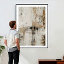 Neutral Abstract Wall Art Canvas Print, Beige Black Textured by MyGreatCanvas | Canvas Wall Art Prints | Photo Prints & Wall Decor