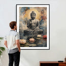 Serene Buddha with Lotus Flowers | Tranquil Meditation Art | by MyGreatCanvas | Canvas Wall Art Prints | Photo Prints & Wall Decor