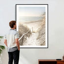 Coastal Beach Path Wall Art Canvas Print – Neutral Ocean by MyGreatCanvas | Canvas Wall Art Prints | Photo Prints & Wall Decor