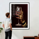 Black Woman Holding Elegant Wine Glass Art, Black Girl Art, by MyGreatCanvas | Canvas Wall Art Prints | Photo Prints & Wall Decor