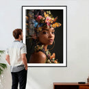 Butterfly Crown Gold Woman Portrait — Monarch Queen Canvas by MyGreatCanvas | Canvas Wall Art Prints | Photo Prints & Wall Decor