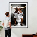 Texas Longhorn Cow Toilet Paper Canvas Wall Art, Funny by MyGreatCanvas | Canvas Wall Art Prints | Photo Prints & Wall Decor