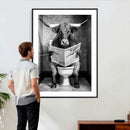 Texas Longhorn Cow Toilet Paper Canvas Wall Art, Funny by MyGreatCanvas | Canvas Wall Art Prints | Photo Prints & Wall Decor