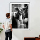 Texas Longhorn Cow Toilet Paper Canvas Wall Art, Funny by MyGreatCanvas | Canvas Wall Art Prints | Photo Prints & Wall Decor