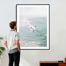 Surfers on Waves Canvas Wall Art, Aerial Ocean Photography by MyGreatCanvas | Canvas Wall Art Prints | Photo Prints & Wall Decor