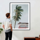 VW Van Palm Tree Canvas Wall Art, Pink Camper Surfboards by MyGreatCanvas | Canvas Wall Art Prints | Photo Prints & Wall Decor