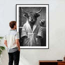 Funny Bathroom Wall Art Canvas Print, Highland Cow in by MyGreatCanvas | Canvas Wall Art Prints | Photo Prints & Wall Decor