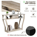 Curved Frame Modern Console Table with Storage Drawer for Entryway by DirectDeals