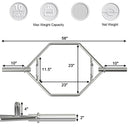 56 Inch Olympic Hexagon Deadlift Trap Bar with Folding Grips Powerlifting by LJGDeals