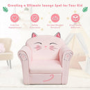 Kids Upholstered Cat Armrest Couch Sofa with Linen Fabric by LJGDeals