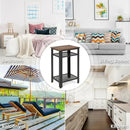 3-Tier Industrial End Table with Metal Mesh Storage Shelves by LJGDeals