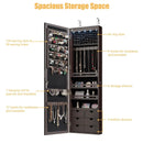 5 LEDs Lockable Mirror Jewelry Cabinet Armoire with 6 Drawers-Brown by LJGDeals