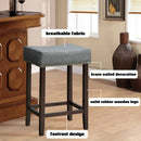 Set of 2 Nailhead Saddle Bar Stools 24 Inch Height by LJGDeals