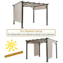 10 x 10 Feet Metal Frame Patio Furniture Shelter-Beige by LJGDeals