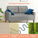 55 Inch Modern Loveseat Sofa with Cloth Cushion-Gray by LJGDeals