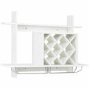 Wall Mount Wine Rack Organizer with Glass Holder Storage Shelf by LJGDeals