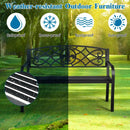 50 Inch Patio Heavy-Duty Metal Garden Bench by LJGDeals